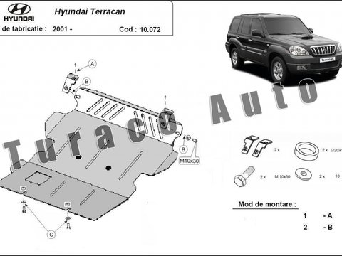 Scut metalic motor Hyundai Terracan 2001-2017