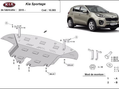 Scut metalic motor Kia Sportage 2015-2017