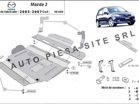 Scut metalic motor Mazda 2 fabricata in perioada 2003 - 2007 APS-08,048 piesa NOUA