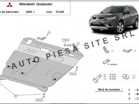 Scut metalic motor Mitsubishi Outlander 2 II fabricat in perioada 2006 - 2012 APS-15,095 piesa NOUA