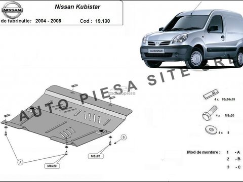 Scut metalic motor Nissan Kubistar fabricat in perioada 2004 - 2008 APS-19,130 piesa NOUA