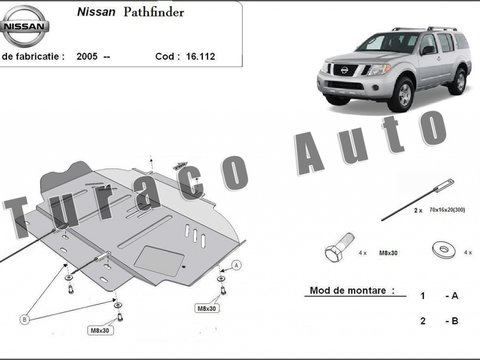 Scut metalic motor Nissan Pathfinder D40 2005-2017