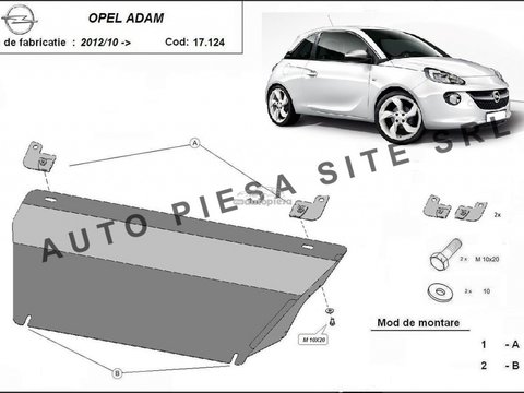 Scut metalic motor Opel Adam fabricat incepand cu 2012 APS-17,124 piesa NOUA