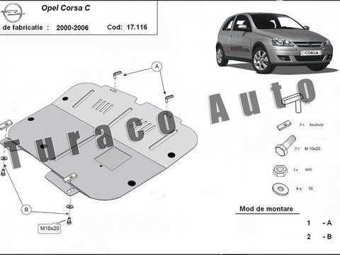 Scut metalic motor Opel Corsa C 2000-2006