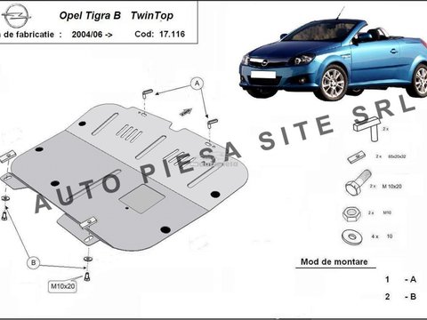 Scut metalic motor Opel Tigra TwinTop fabricat incepand cu 2004 APS-17,116 piesa NOUA