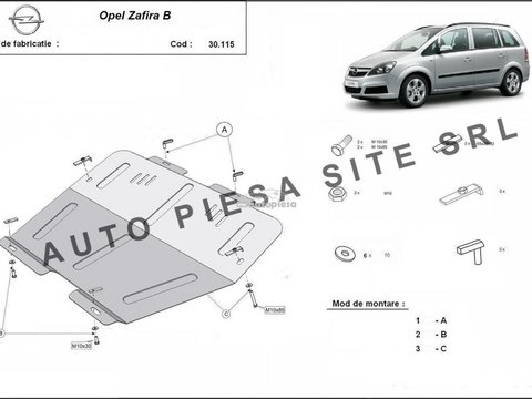 Scut metalic motor Opel Zafira B fabricat incepand cu 2005 APS-30,115 piesa NOUA