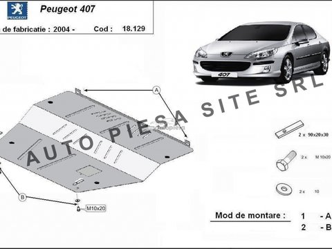 Scut metalic motor Peugeot 407 fabricat incepand cu 2004 APS-18,129 piesa NOUA