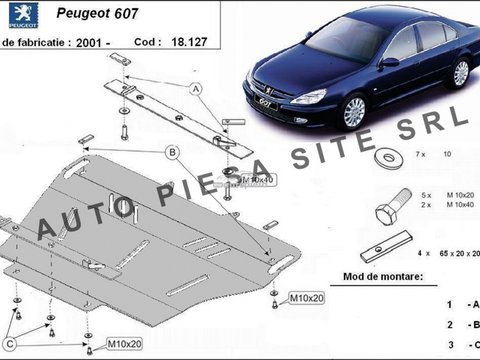 Scut metalic motor Peugeot 607 fabricat incepand cu 2001 APS-18,127 piesa NOUA