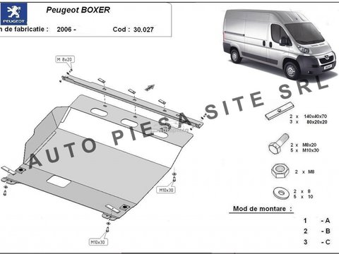Scut metalic motor Peugeot Boxer fabricat incepand cu 2006 APS-30,027 piesa NOUA