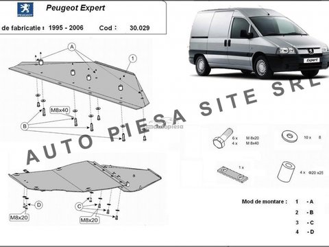 Scut metalic motor Peugeot Expert fabricat in perioada 1995 - 2006 APS-30,029 piesa NOUA