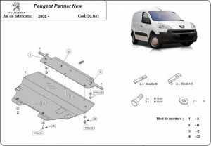 Scut metalic motor Peugeot Partner 2008-2017