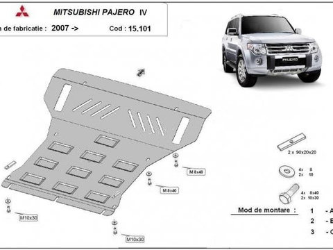 Scut metalic motor + radiator Mitsubishi Pajero IV (V80, V90), 3.8; 3.2 Di-D 2007-2017