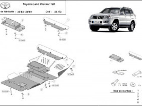 Scut metalic motor + radiator Toyota Land Cruiser 2002-2009