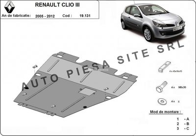 Scut metalic motor Renault Clio 3 III fabricat inc