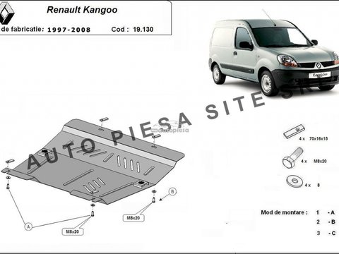Scut metalic motor Renault Kangoo fabricat in perioada 1997 - 2008 APS-19,130 piesa NOUA