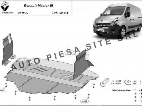 Scut metalic motor Renault Master 3 III fabricat incepand cu 2010 APS-30,214 piesa NOUA
