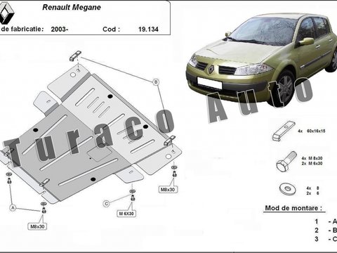 Scut metalic motor Renault Megane II 2004-2008