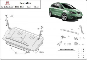 Scut metalic motor Seat Altea 1.9 PD TDI 2004-2017