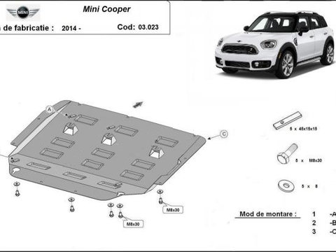 Scut metalic motor si cutie de viteze Mini Cooper 2014-prezent