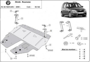 Scut metalic motor Skoda Roomster 2004-2017