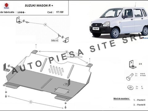 Scut metalic motor Suzuki Wagon R+ fabricat incepand cu 1998 APS-17,120 piesa NOUA