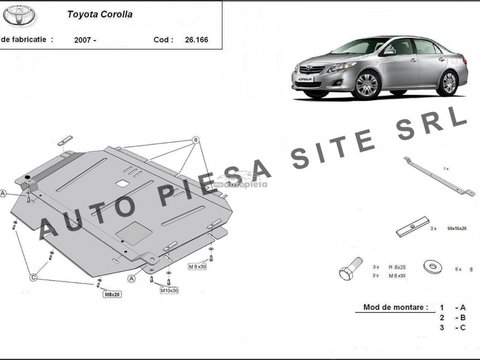 Scut metalic motor Toyota Corolla fabricata incepand cu 2007 APS-26,166 piesa NOUA