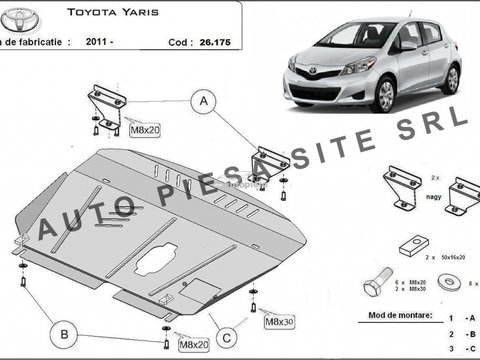 Scut metalic motor Toyota Yaris fabricata incepand cu 2011 APS-26,175 piesa NOUA