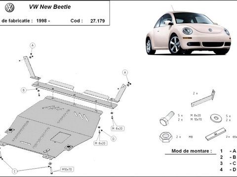 Scut metalic motor Volkswagen New Beetle 1.6,1.8Turbo,2.0 1998-2017