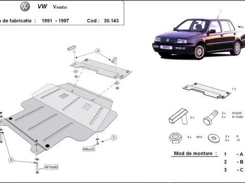 Scut metalic motor Volkswagen Vento 1.4, 1.6, 1.9 D 1991-1998