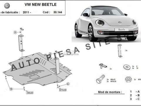 Scut metalic motor VW Beetle fabricat incepand cu 2011 APS-30,144 piesa NOUA