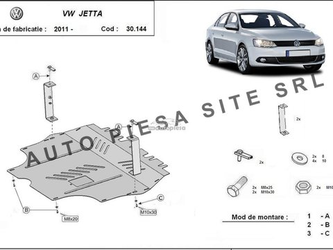 Scut metalic motor VW Jetta 4 IV fabricat incepand cu 2011 APS-30,144 piesa NOUA