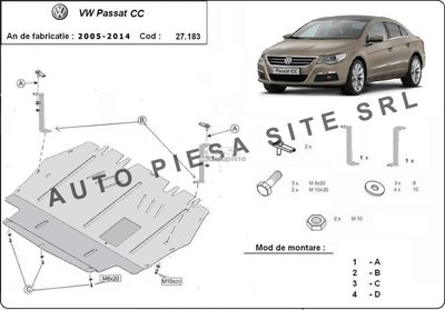 Scut metalic motor VW Passat CC fabricat in perioa