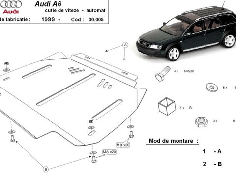Scut metalic pentru cutia de viteze automata Audi A6 C5 1997-2004