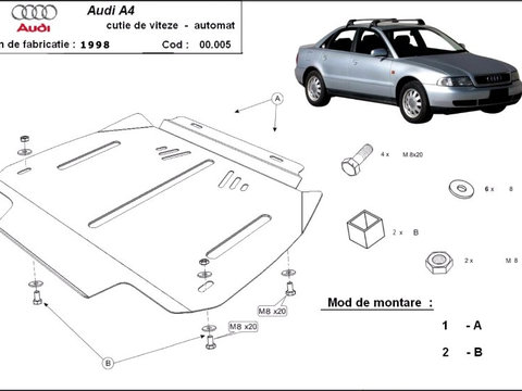 Scut metalic pentru cutia de viteze automata Audi A4 B5 1994-2001