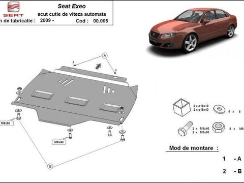 Scut metalic pentru cutia de viteze automata Seat Exeo 2008-2013