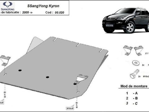 Scut metalic pentru cutia de viteze SsangYong Kyron 2005-2014