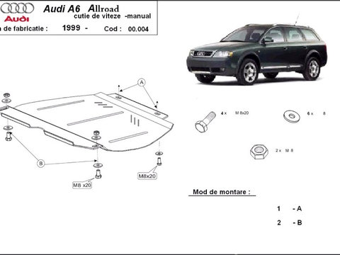 Scut metalic pentru cutie de viteze - manuala Audi Allroad C5 2000-2005