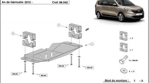 Scut metalic pentru EGR Dacia Lodgy Stop