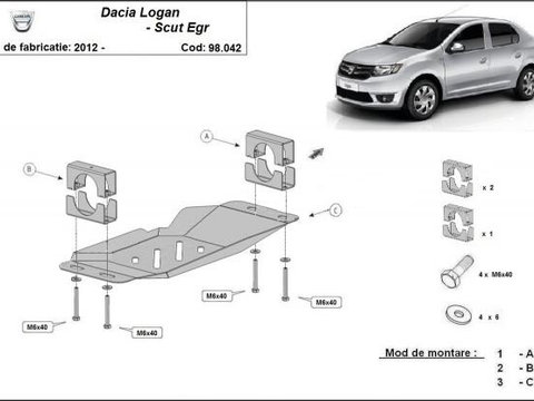 Scut metalic pentru EGR Dacia Logan Stop&Go 2013-2020