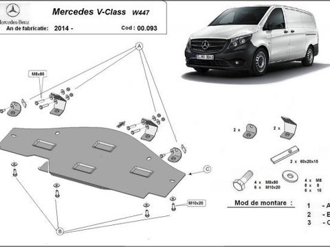 Scut metalic pentru sistemul Stop&Go Mercedes V-Class W447 1.6Diesel 2x4 2014-prezent