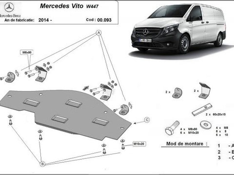 Scut metalic pentru sistemul Stop&Go Mercedes Vito W447 1.6Diesel 2x4 2014-prezent
