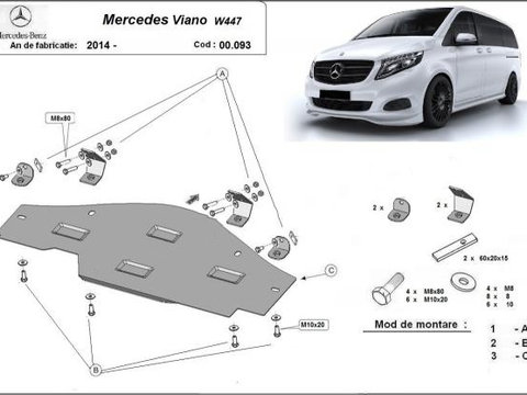Scut metalic pentru sistemul Stop&Go Mercedes Viano W447 1.6Diesel, 2x4 2014-prezent
