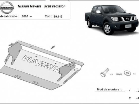 Scut metalic radiator Nissan Navara D40 2005-2016