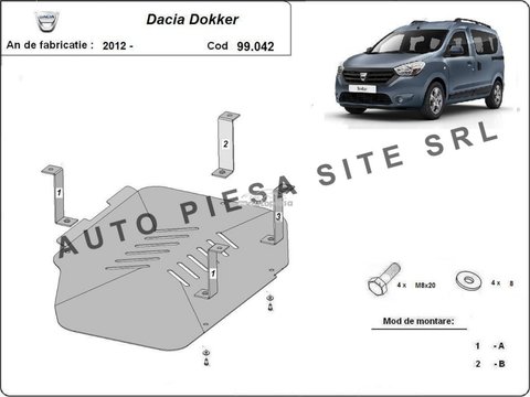 Scut metalic rezervor Dacia Dokker fabricata incepand cu 2012 APS-99,042 piesa NOUA
