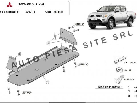 Scut metalic rezervor Mitsubishi L200 fabricat incepand cu 2007 APS-99,099 piesa NOUA