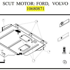 SCUT MOTOR metal FORD Focus 2 si 3, VOLVO V40 si V
