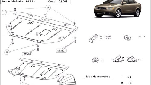 Scut motor metalic Audi A4 B6 2.5 TDI V6