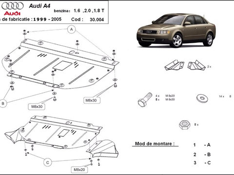 Scut motor metalic Audi A4 B6 2000-2005