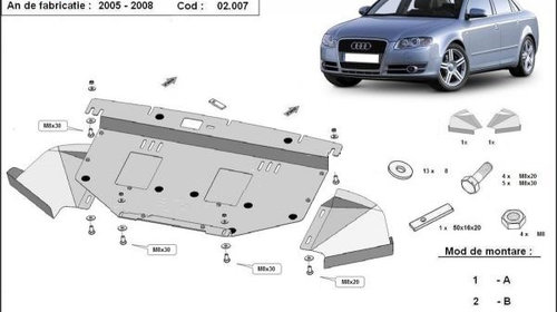 Scut motor metalic Audi A4 B7 2005-2008