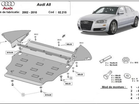 Scut motor metalic Audi A8 2002-2010